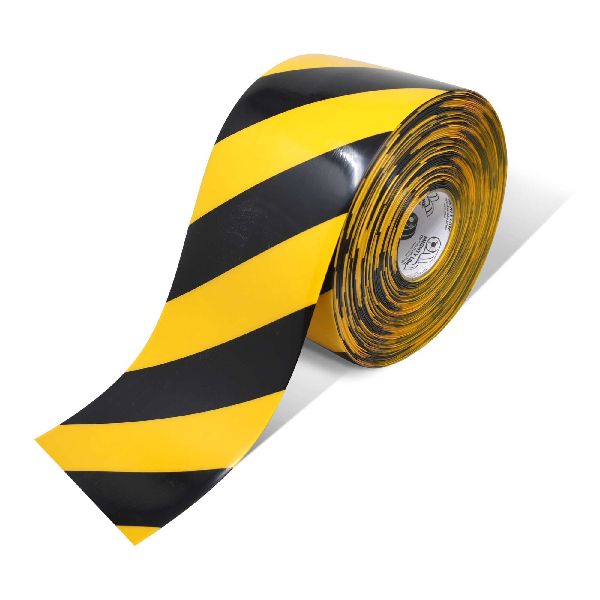 Mighty Line Yellow Tape with Black Chevrons — 6in. x 100ft., 50 Mil Vinyl, Adhesive Backing, Model# 6RYCHV